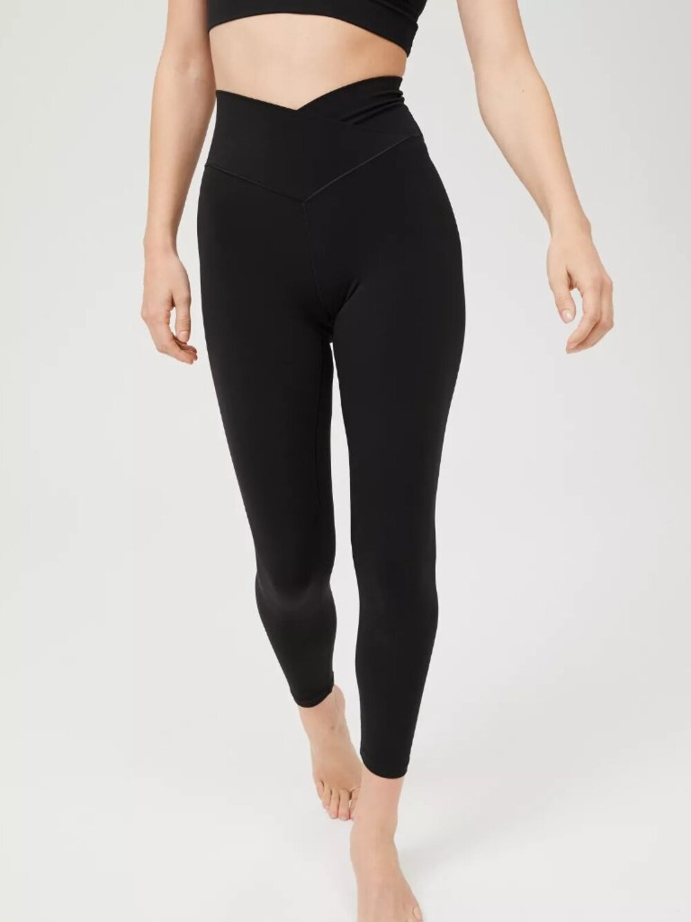 2/$30 OFFLINE By Aerie Real Me High Waisted Crossover Legging Black Small #A1813